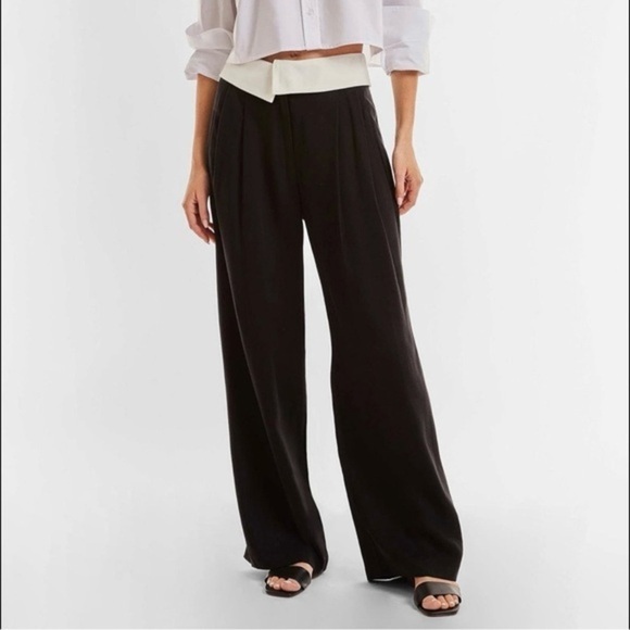 NWT Noli Soho Black Foldover Trousers
